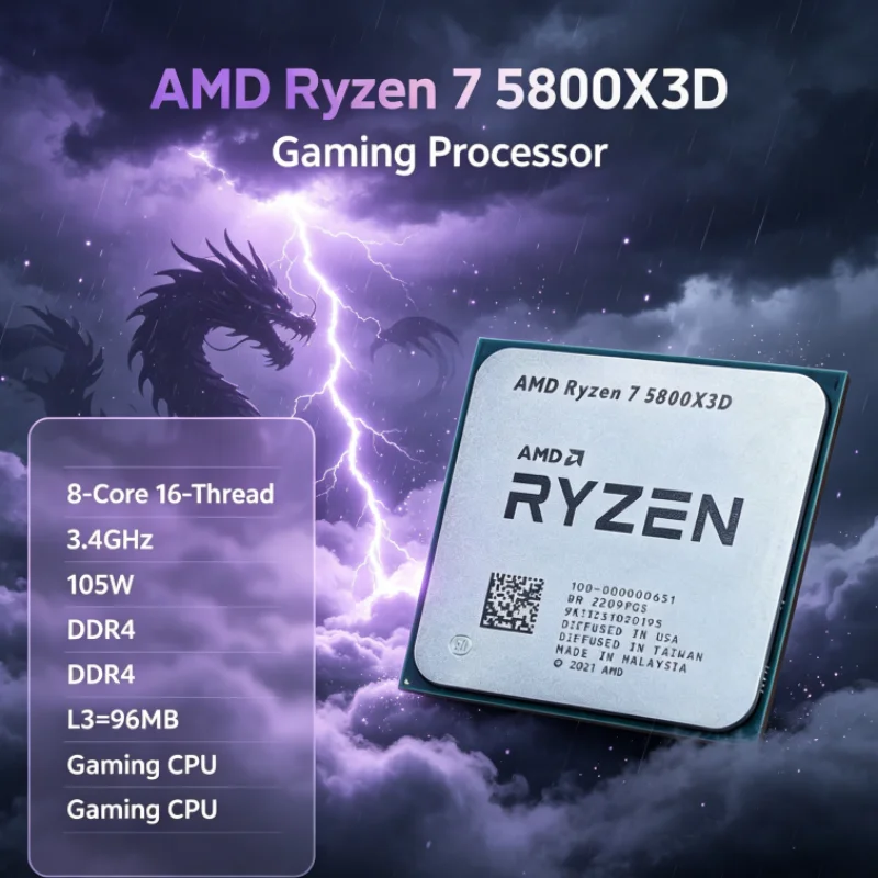 Amd Cpu Ryzen 7 - Procesador AMD R7 5800X3D 96 MB