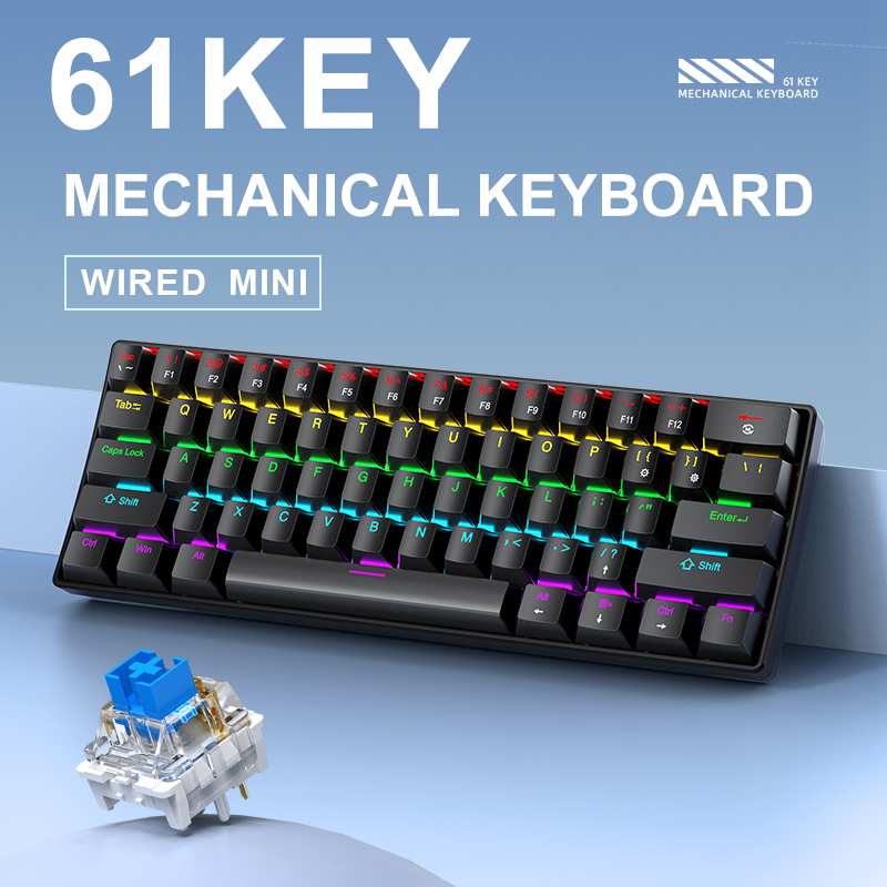 Teclado mecánico para juegos A - Keyboard Gaming Blue Switch reseña y precio